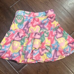 Colorful Kids Skort with Smiley Print